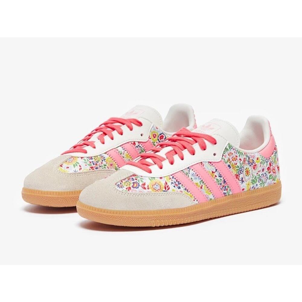 adidas Kids Floral Pink Low-Top Sneakers - Reposhed